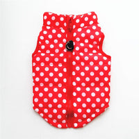 MaruPet Winter Dog Vest - Waterproof & Windproof, Warm Coat for Small & Medium Dogs - White with Dots