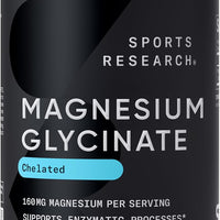 Sports Research® Magnesium Glycinate 160mg, 90 Veggie Capules