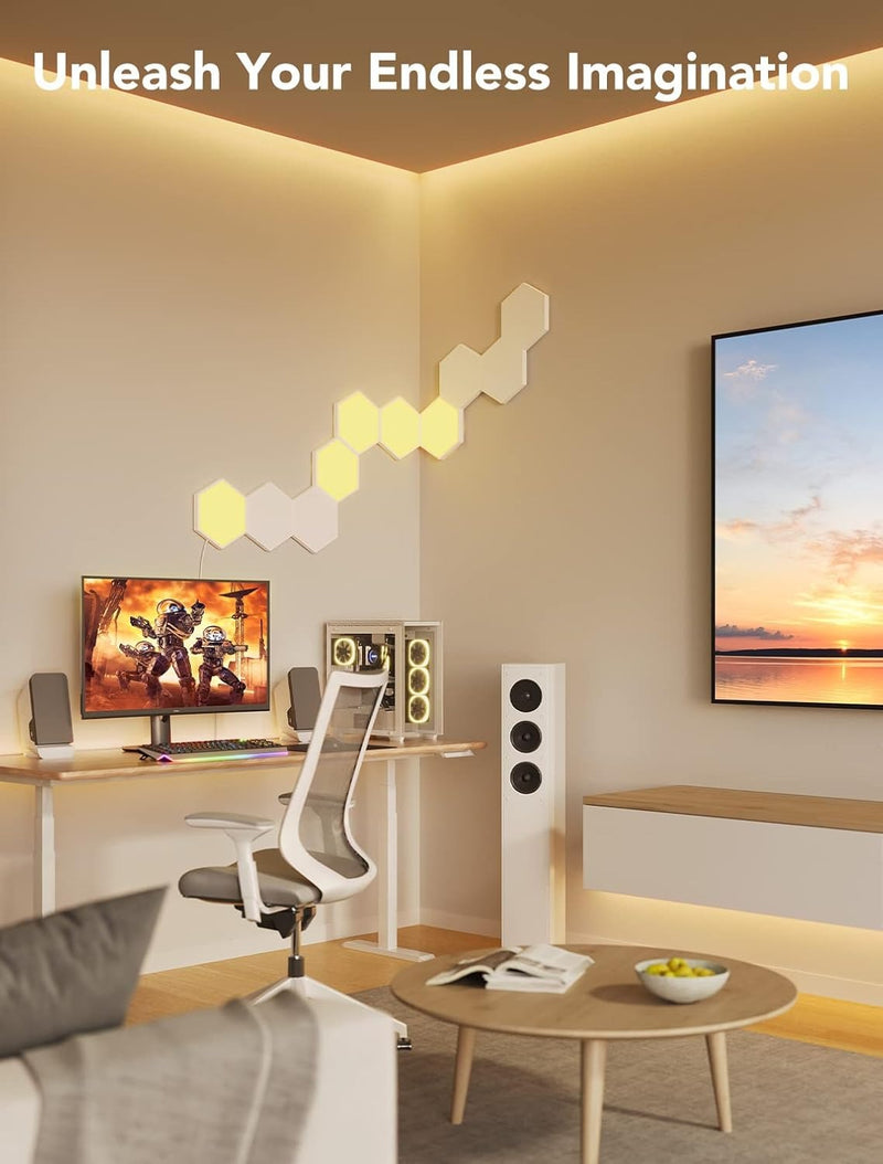 Govee Glide Hexa Light Panels, RGBIC Hexagon LED Wall Lights