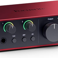 Focusrite Scarlett Solo 4th Gen USB Audio Interface, for the Guitarist, Vocalist, or Producer — High-Fidelity, Studio Qu
