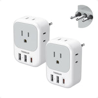 TESSAN Italy Travel Plug Adapter, Type L Plug 2 Pack