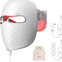 Ulike ReGlow - Máscara de Terapia de Luz LED, Terapia de Luz Roja para Cara, 4 Modos con Luces Rojas, Azules, Amarillas e Infrarrojas para Reducir el Acné y Antienvejecimiento, Protección para los
