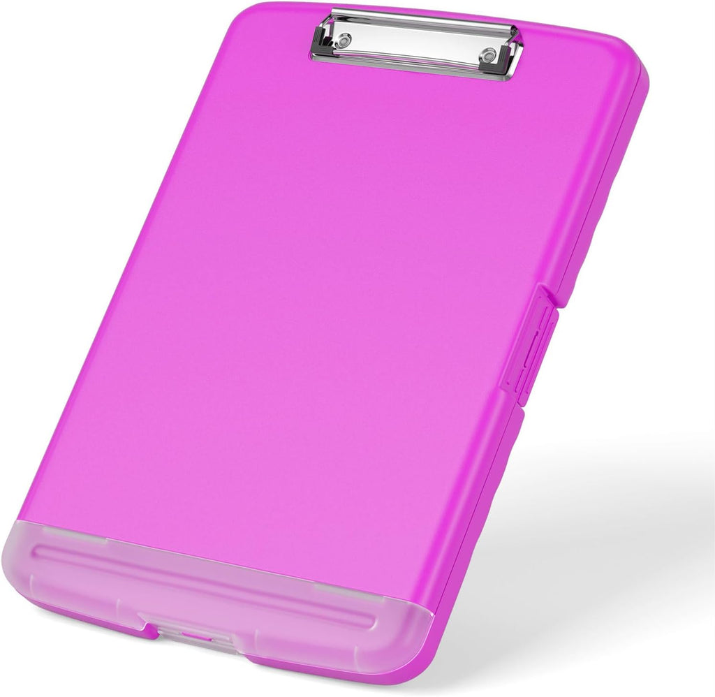 Rimilak Clipboard with Storage, 8.5 x 11 High Capacity Clip Board, Magenta