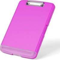 Rimilak Clipboard with Storage, 8.5 x 11 High Capacity Clip Board, Magenta