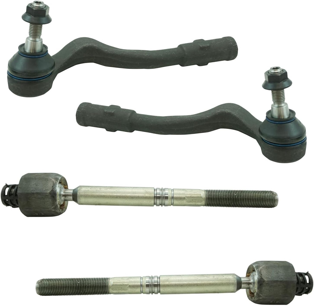 TRQ Front Inner and Outer Tie Rod Set 4 Piece