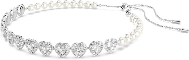 Swarovski Ariana Grande Collection, Clear Crystal & Pearls, Rhodium Finish, Necklaces, Earrings and Bracelets