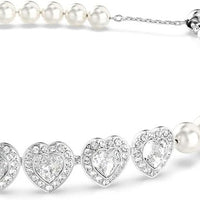 Swarovski Ariana Grande Collection, Clear Crystal & Pearls, Rhodium Finish, Necklaces, Earrings and Bracelets