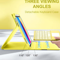 Funda con Teclado Harvopu para iPad 11" (A16) / iPad 10.ª Gen - Amarillo