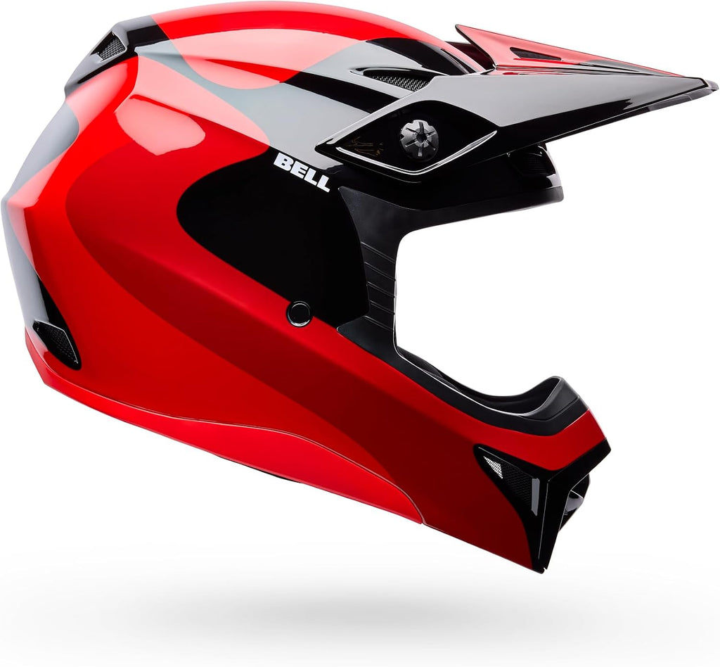 Bell MX-10 MIPS - Red/Black Wave, X-Large