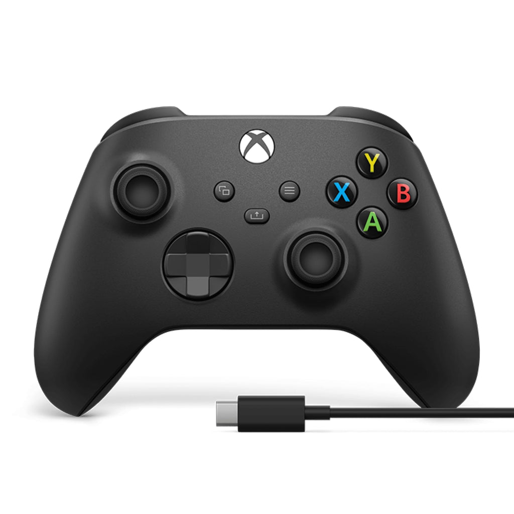 XBOX Wireless Gaming Controller + USB-C Cable | Carbon Black | Consoles, PCs, TVs, mobile, and more | Textured Grip | Wireless, Bluetooth, USB-C Connectivity