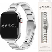 My Pretty Strap Slim Glazé Band Compatible with Apple WATCH SE Series 10 9 8 7 6 5 4 3 2 1, 38/40/41/42/44/45/46/49MM fo