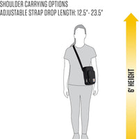 Carhartt Crossbody Zip Bag, Durable, Adjustable Crossbody Bag with Zipper Closure for Men and Women, Carhartt Brown