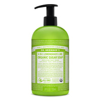 Dr. Bronner's - Organic Sugar Soap (Lemongrass, 24 Ounce) - Made with Organic Oils, Sugar and Shikakai Powder, 4-in-1 Us