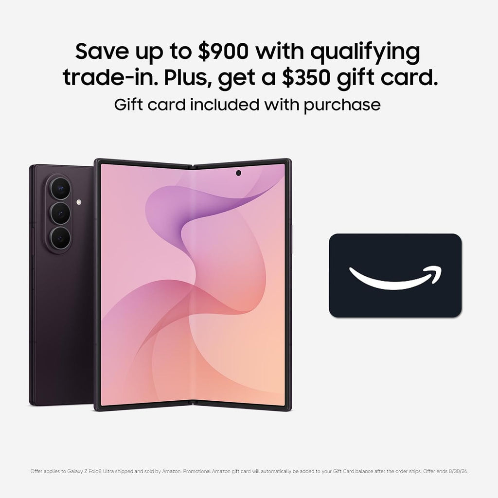 Samsung Galaxy Z Fold8 Ultra Phone + $350 Gift Card, 256GB, Violet Shadow
