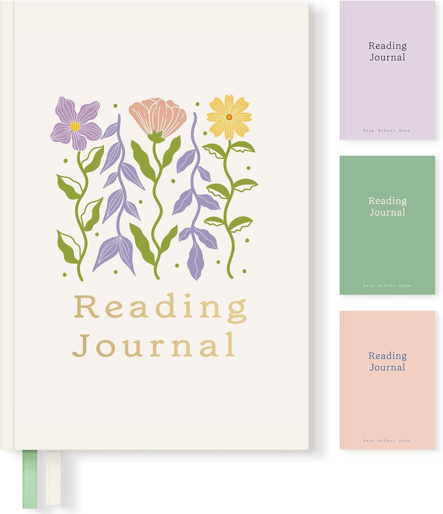 Verveorig Book Reading Journal with 60 Reviews, Book Lover Gifts for Women