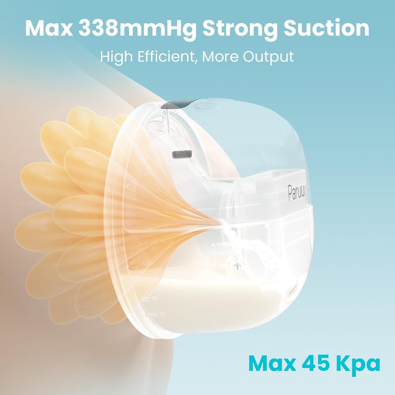 Paruu P10 Extractor de Leche Manos Libres Pack de 2 con Pantalla Inteligente