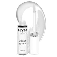 NYX PROFESSIONAL MAKEUP Butter Gloss, Non-Sticky Lip Gloss - Sugar Glass ,Clear - 02 Eclair / 0.27 Fl Oz (Pack of 1)