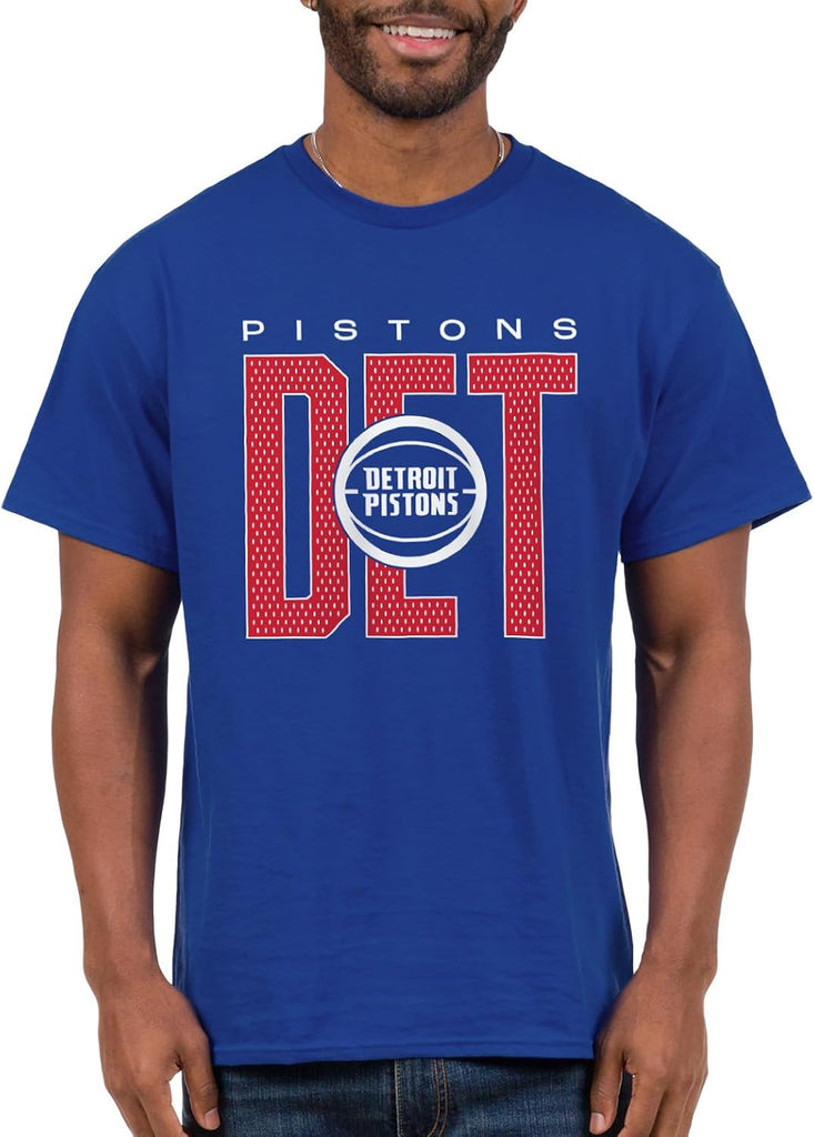Junk Food NBA - Detroit Pistons City Mesh Adult SS T-Shirt Royal Blue