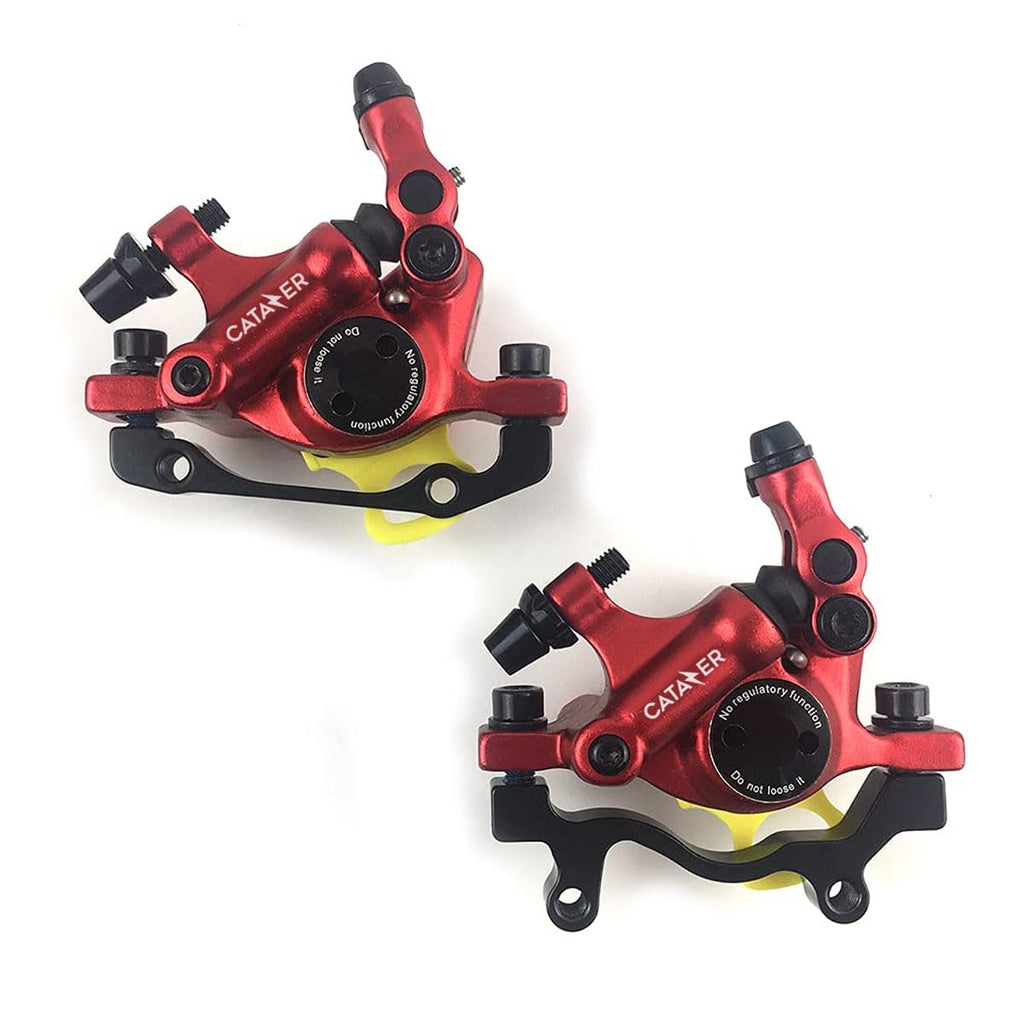 catazer HB-100 Cable Actuated Hydraulic Disc Brake Caliper 1 Pair Red