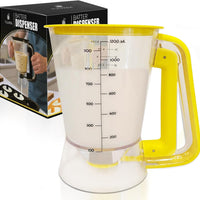 Pancake Batter Dispenser | 5-Cup Mix Pourer for Pancakes, Waffles, Crepes, Muffins, Cupcakes | Squeeze Handle, Portion C