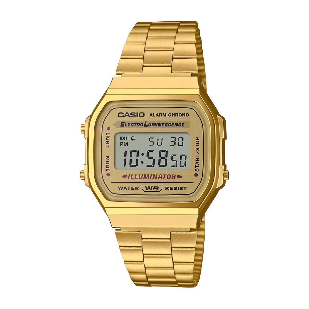 Reloj digital Casio Vintage Collection A168 estilo retro movimiento cuarzo con resistencia al agua y cronómetro