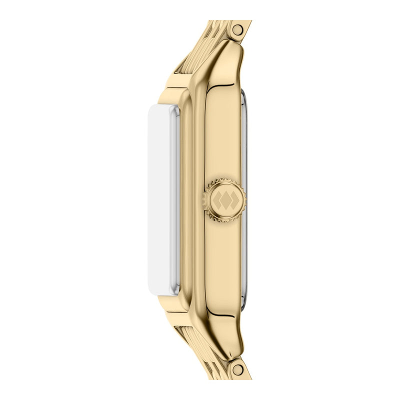 Fossil Raquel Reloj para mujer de cuarzo y acero inoxidable en color dorado con 3 manecillas y calendario