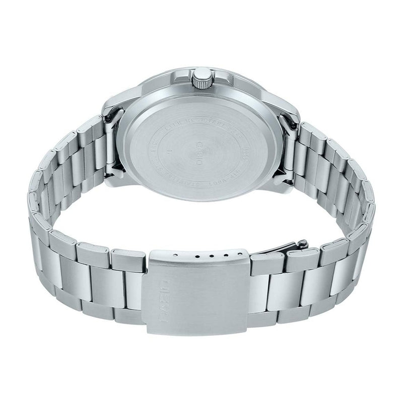 Reloj Casio para hombre, diseño análogo con dial marrón y acero inoxidable, resistente al agua y manecillas luminosas