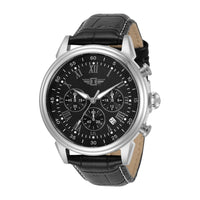 Reloj de vestir Invicta I 90242 para hombre con correa de cuero negro y esfera negra