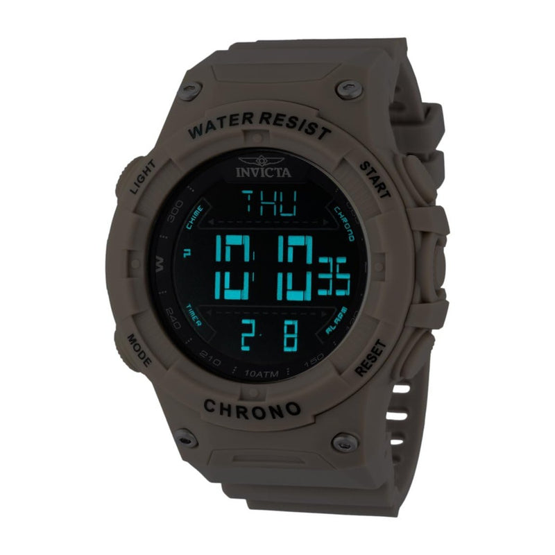 Invicta Reloj Racing para Hombre con Movimiento Digital, Resistente al Agua y Correa de Poliuretano con Hebilla