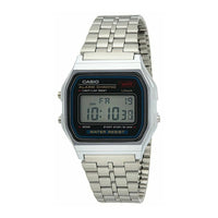 Reloj digital clásico Casio A159W-N1DF con brazalete metálico y cierre plegable, ideal para el uso diario, diseño atemporal