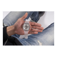 Reloj para hombre GUESS Trend Tonneau con esfera multifuncional de día, fecha y hora internacional