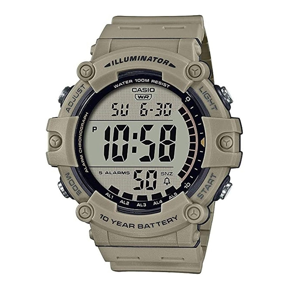 Reloj Digital Casio AE1500WH para Hombre, Batería 10 Años, LED, 5 Alarmas, Cronómetro, Resistente al Agua