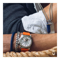 Bulova Marine Star 'Series A' Reloj automático para hombre con correa naranja de silicona, estilo moderno y resistente al agua