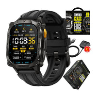 CARBINOX Edge Smart Watch Rugged con AMOLED, acero inoxidable, resistencia IP69K/5ATM, rastreadores de fitness, GNSS