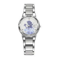 Citizen Eco-Drive Disney Princess - Reloj de acero inoxidable con detalles de cristal y fecha para mujer