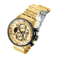 Invicta reloj japonés de cuarzo para hombre, diseño aviador, pantalla analógica, correas de acero inoxidable