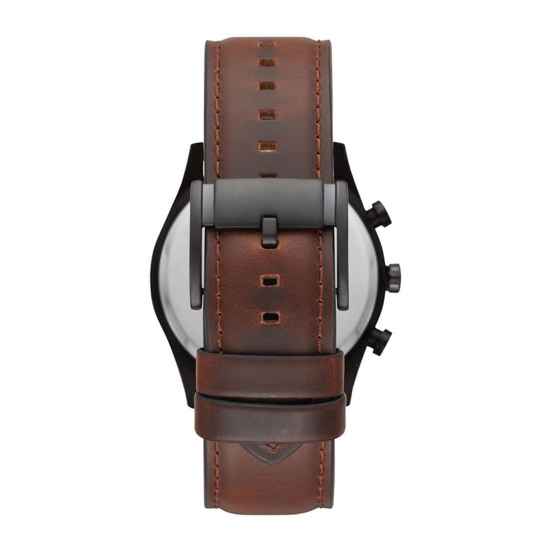 Fossil Sullivan Reloj de Pulsera Multifunción de Moda con Correa de Cuero Marrón para Hombre
