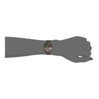 Reloj de pulsera para mujer Nine West con diseño floral, manecillas doradas, pulsera plateada, cristal resistente