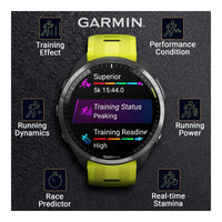 Garmin Forerunner 965 Smartwatch Premium, 1,4 Pulgadas, AMOLED, 32GB, GPS, Gris Carbón Y Amarillo