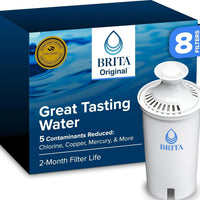 Brita Standard Water Filter for Pitchers and Dispensers, BPA-Free, Replaces 1,800 Plastic Water Bottles a Year, Lasts Tw