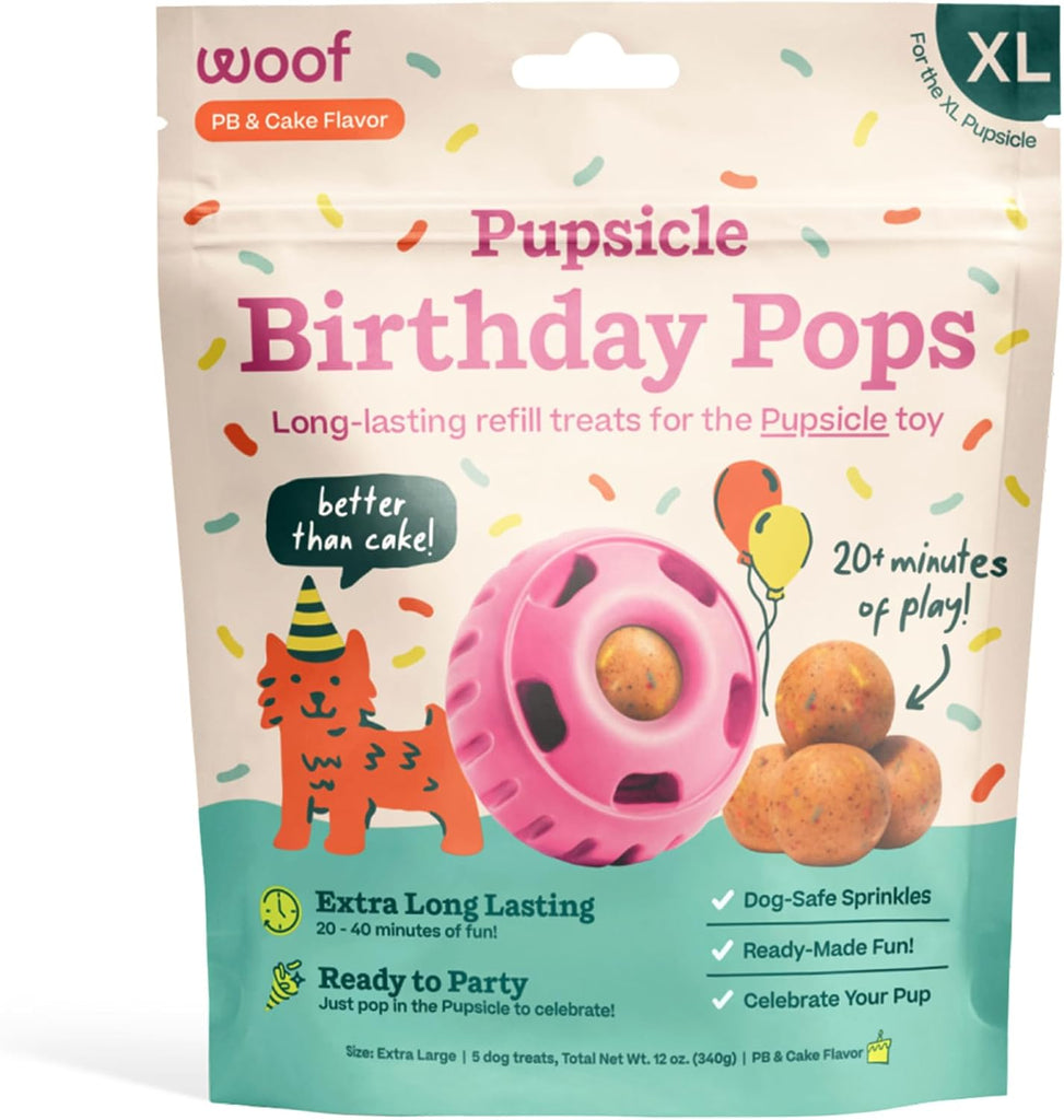 WOOF Pupsicle Birthday Refill Pops Dog Treats, XL