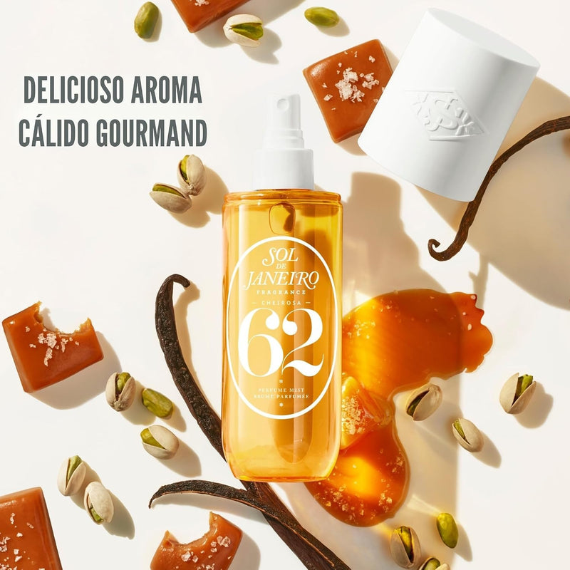 Sol de Janeiro - Bruma de perfume para cabello y cuerpo✅ Bruma de perfume de vainilla con notas de crema de pistacho y caramelo salado. ✅ Notas clave de pistacho, caramelo salado, vainilla