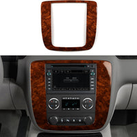 Car Sticker Decal CD Panel Trim Wood Grain Cover Compatible with Chevrolet Tahoe Silverado Suburban Avalanche/GMC Sierra