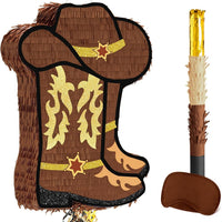 WERNNSAI Western Cowgirl Boot Piñata, Western Party Decorations Game