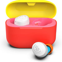 JLab Go Pop+, True Wireless Earbuds, Bluetooth 5, Dual Connect, IPX4, App Support, Confetti