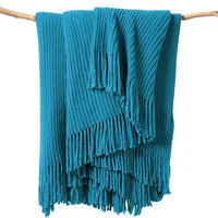 lifein Chenille Throw Blanket 50x60 - Soft Boho Knitted Blanket for Couch Cozy Farmhouse Decor Bed Throw, Lightweight Al