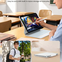 Funda con Teclado typecase Edge para iPad 11" (A16) / 10.ª Gen - Blanco Marfil
