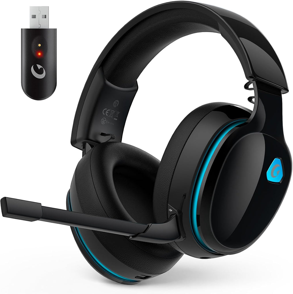 AOC 2.4GHz Wireless Gaming Headset for PS5, PS4, PC, Switch, 45Hr, Black