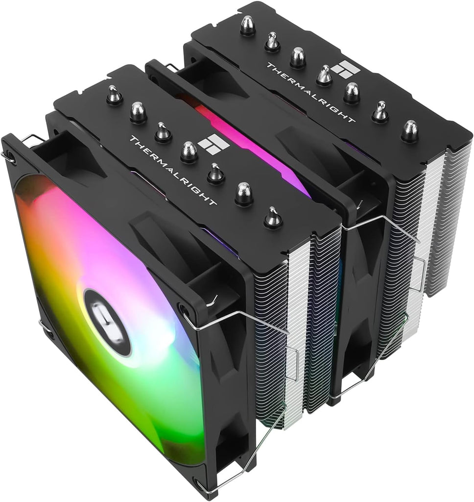 Thermalright PS120SE ARGB CPU Air Cooler, 7 Heat Pipes CPU Cooler,Dual 120mm TL-C12B-S V2 PWM Fan, AGHP 4.0 Technology, S-FDB Bearing, for AMD AM4 AM5/Intel 1700/1150/1151/1200, PC Cooler