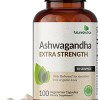 Visita la tienda de Futurebiotics Futurebiotics Ashwagandha Extra Strength - Soporte para el estrés y el estado de ánimo, 100 cápsulas